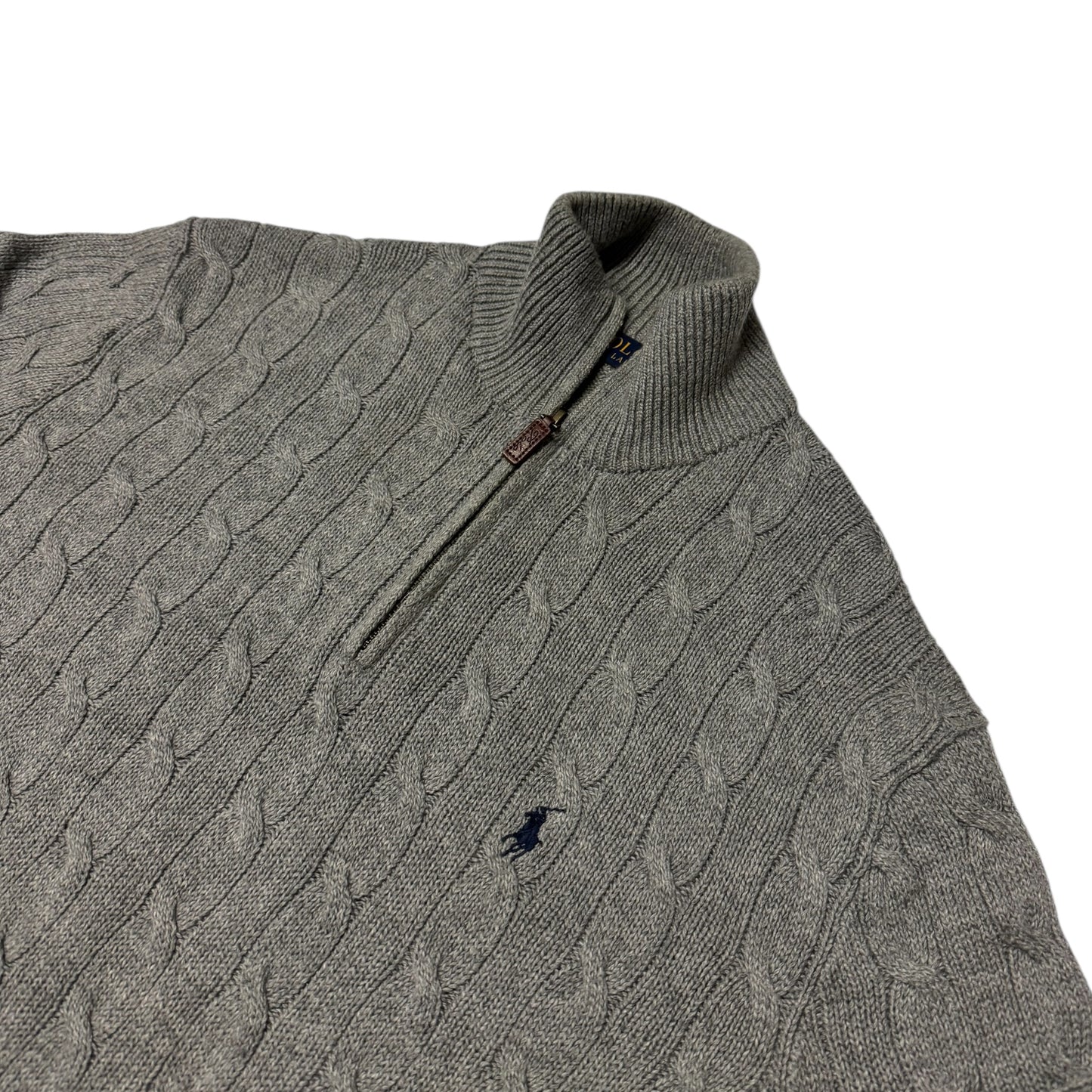 Ralph Lauren Cable Knit 1/4 Zipper (S)